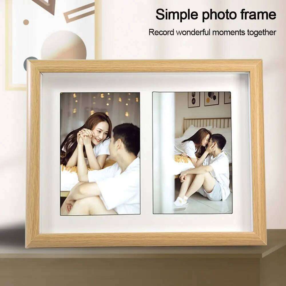 Modern 6 INCH Collage Photo Wooden Stand - up Tabletop Frames Durable High Definition Picture Frame Desktop Decor S260205