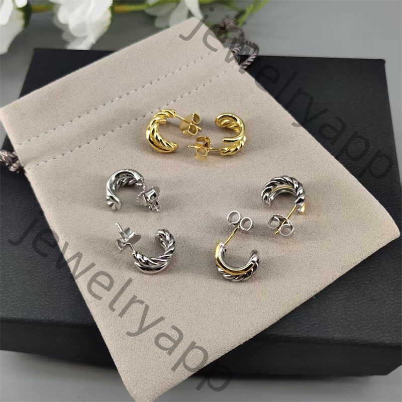13.5mm C-Circle Ear Hook earrings Oorbellen 925 Sterling Silver Gold Accessories designer Earring for women Jewelry embrace fashion wearing Chirstmas gifts 13 svt