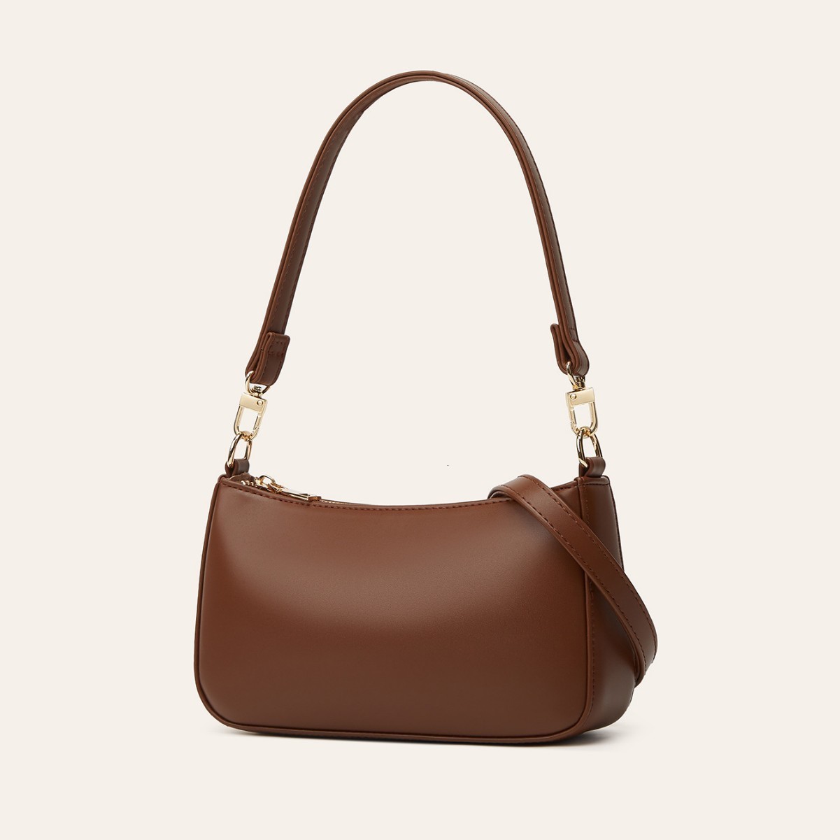 Solid Color Small PU Leather Shoulder Bags For Women Fashion Simple Handbags And Purses Female Trend Chic Underarm Bag 240924