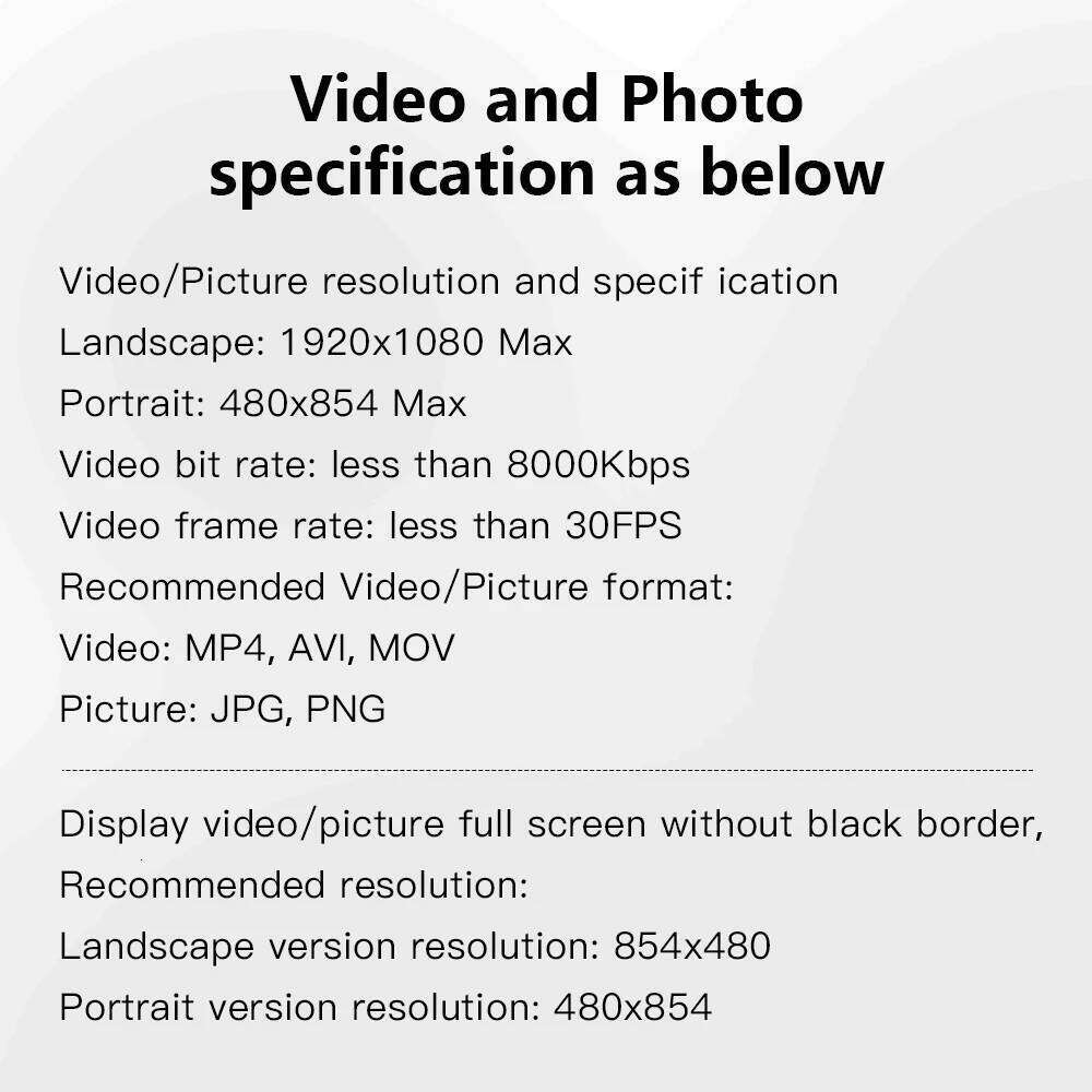 Acrylic Digital Photo Frame 5 Inch 1200mAh Vertical Display IPS Screen 4G Memory Battery Porta Retrato digital picture frame S260205