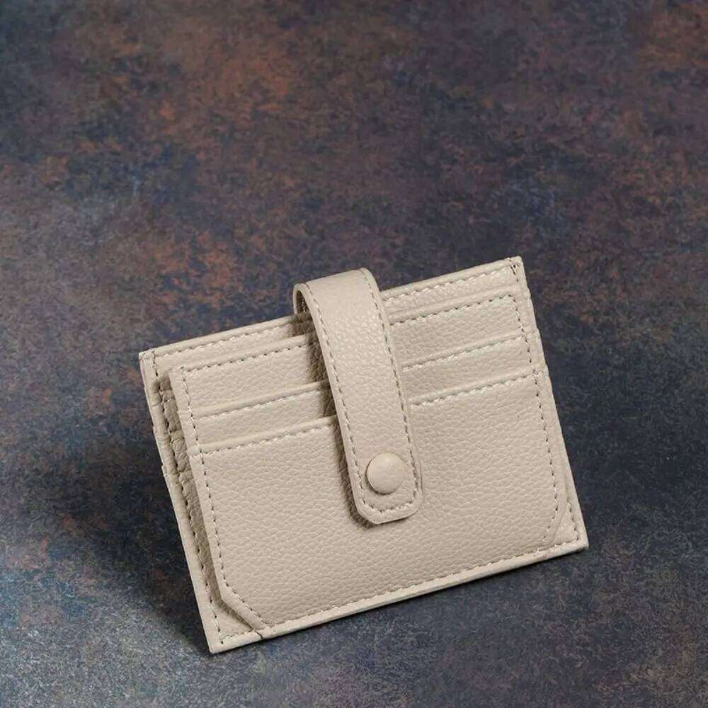 Multi-card Slot Ultra Thin PU Leather Credit Holder Change Storage Multi Pockets Card Bag Y260206