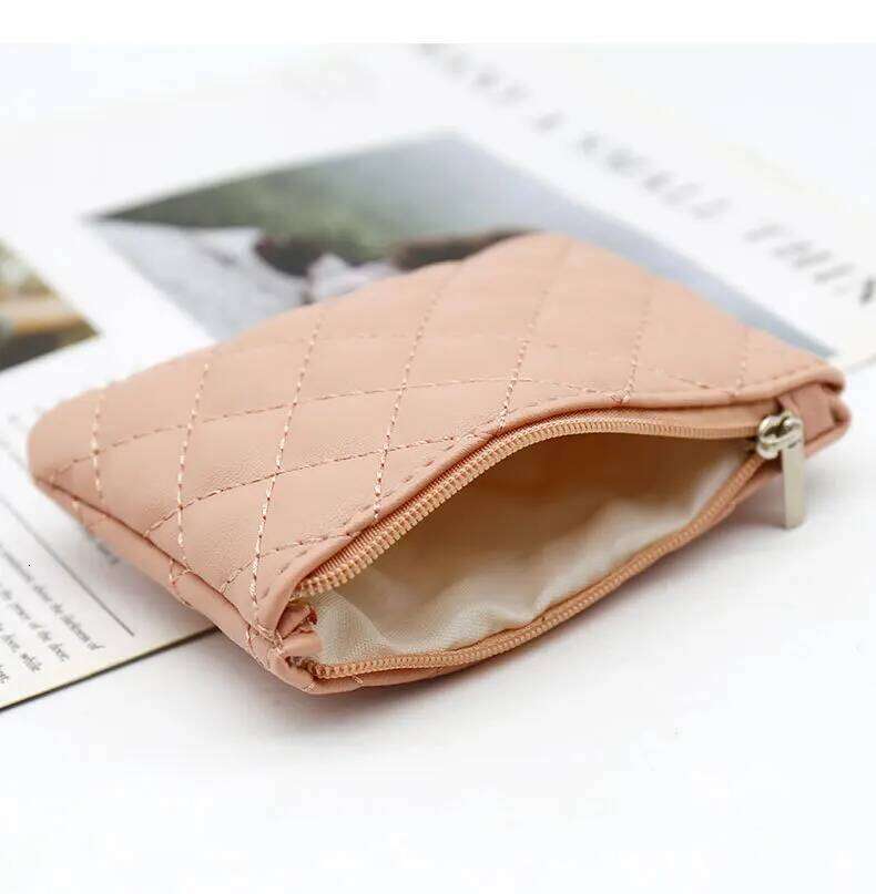 Women Small Purse PU Woman's Wallets Pouch Plaid Print Change Purses Business Mini Coin Bag Card Holder Y260206