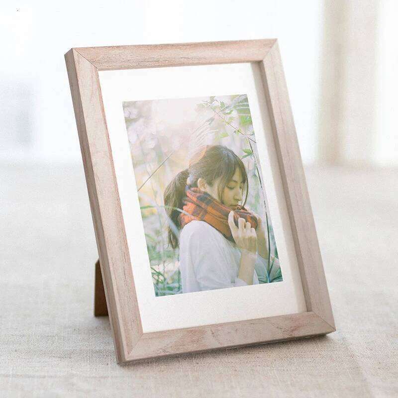 Wooden Picture Walls 10X15 15X20 20X25 A4 Vintage Frame Stand For Pictures Photo Decor Commemorative Gift S260205