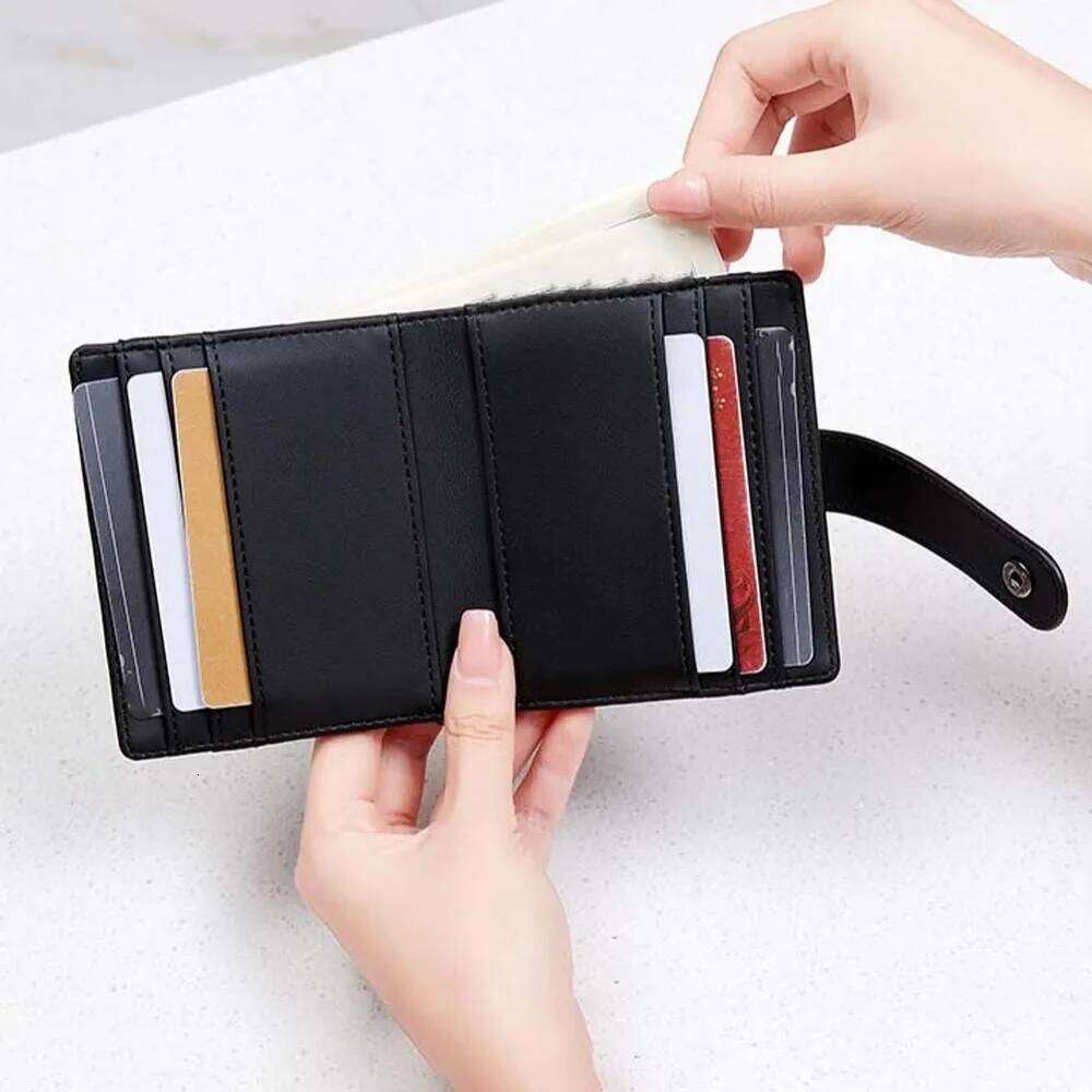 Coin Pouch Portable RFID Protection Wallet Antimagnetic Multiple Short Folding Purse PVC Classic PU Card Bag Work Y260206