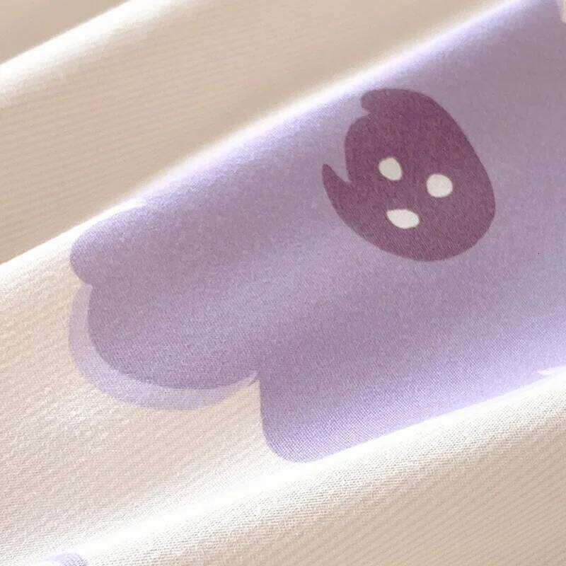 Skin-Friendly Twill Fabric Bed Sheet Four Piece Set Ab Double-Sided Color Blocking Bedding Sets Flower Printed Quilt Cover XJ260206