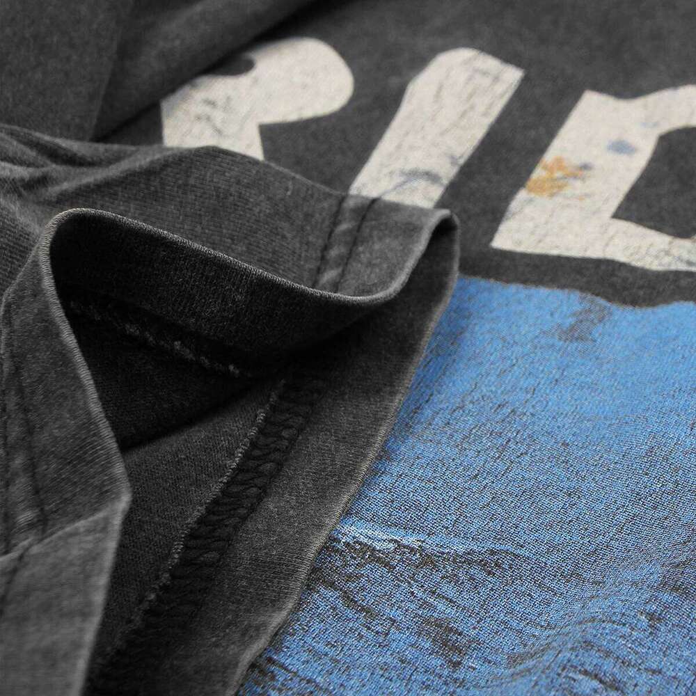 Ride T-Shirt Nowhere Indie Rock Band Retro Washed Drop Shoulder Oversized Vintage Clothing Cotton Loose Men's Print Shirts X260207