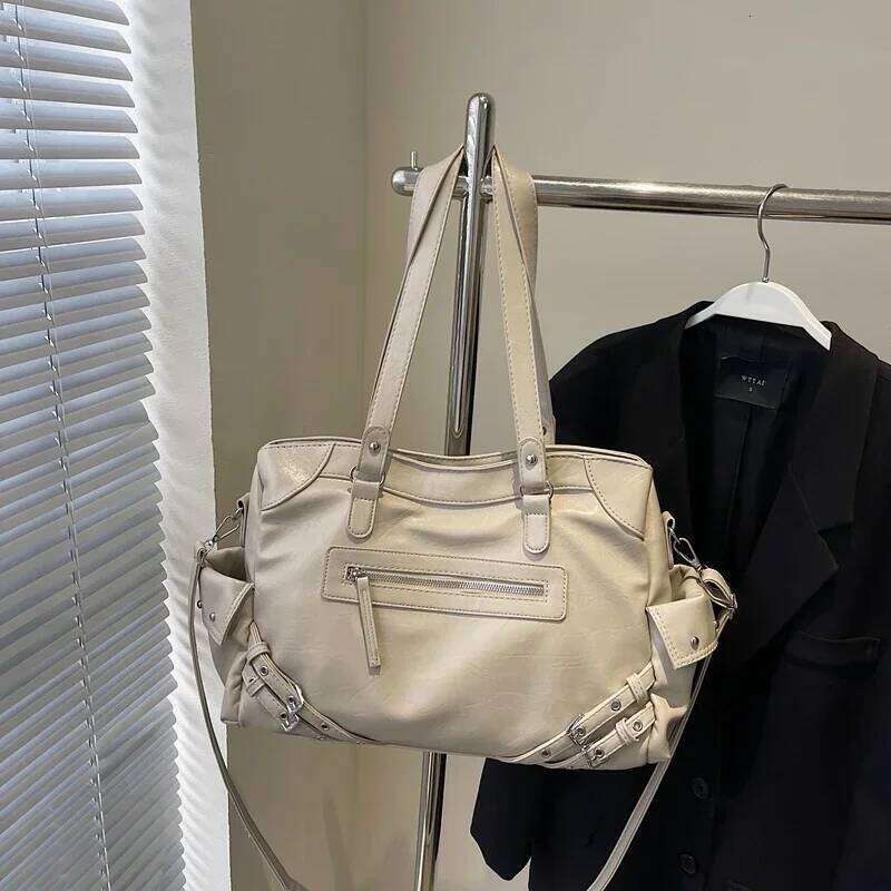 Soft Interior Compartment Shoulder 2025 High Quality Contrasting Colors Bags for Women Fashion Zipper Pu Women's Handbags Y260204