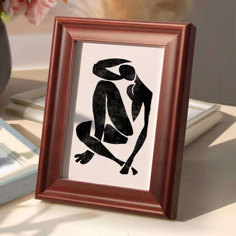 Solid Wood Picture Tabletop Display - 6 7 8 10 inch, 12 inch Sizes Elegant Wooden Photo Frame for Home Decor and Gift S260205