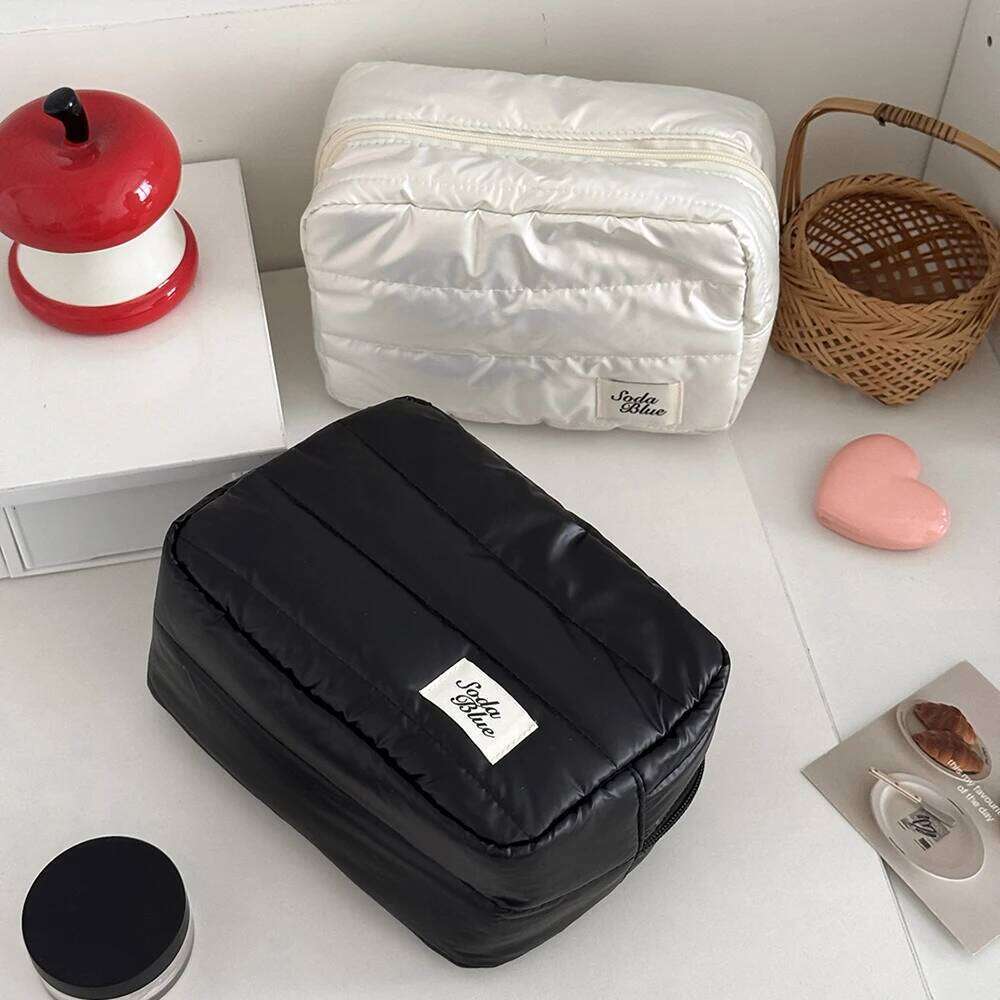 Large Capacity Waterproof Makeup Handbag Travel Women Cosmetic Toiletry Storage Pouch Elegant Ladies Square Zipper Bag Y260206