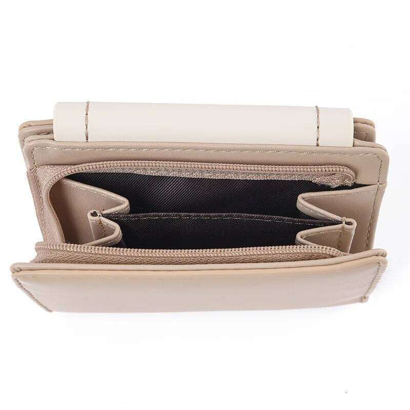 New women's short wallet Korean style PU flower buckle folding clutch multi-functional fashion all-match student zipper Coin Coi Y260206