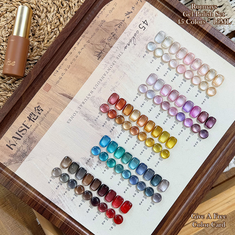 KISIE 45 Colors 3D Magnetic Cat Eye Gel Nail Polish Set Vibrant Shimmer Soak Off UV LED Gel with Color Chart for Salon & DIY wholesale factory