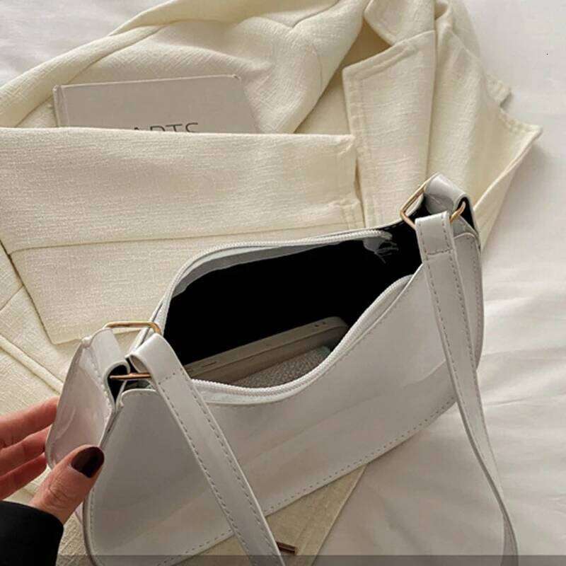 Retro Solid Color PU Leather Shoulder Underarm Bag Women's Fashion Handbags Casual Hobos Purses and Handbag Ladies Hand Bags Y260205