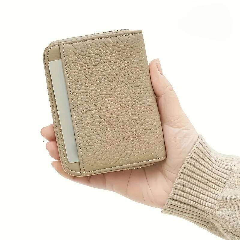A New Style Women'S Simple Ladies' Purse, Fashionable Multi-Functional Mini Wallet, Short Lychee Pattern Coin Purse Y260206