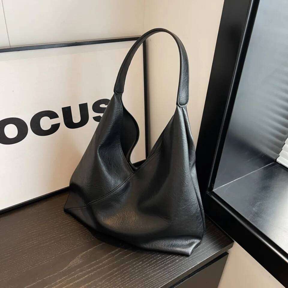 Winter Style Retro Designer 2 in 1 Shoulder Bags for Women Soft PU Leather Large Capacity Underarm Hobo Shopper Tote Handbag New Y260204