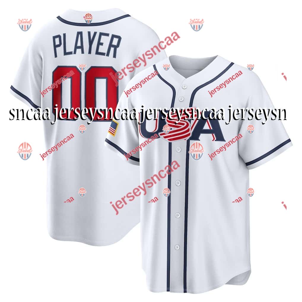 Judge Aaron Judge Team USA 2026 World Baseball Classic Jersey Pete Crow-Armstrong Paul Skenes Corbin Carroll WBC Pete Alonso Cal Raleigh J.T. Realmuto United States