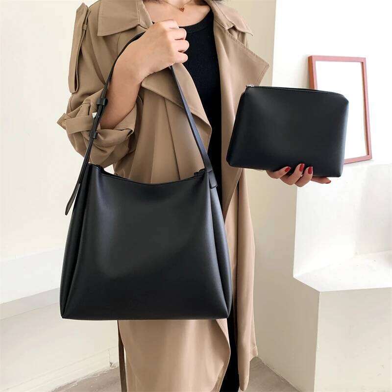 LEFTSIDE Fashion Leather Tote For Women 2025 Tend Female Simple Large High Capacity Shoulder Side Bag Handbags And Purses Y260205