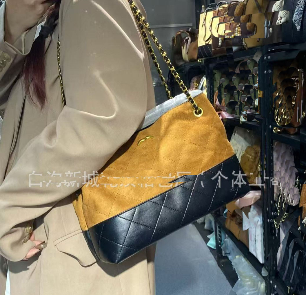 cc Bags Shoulder Bags Designer Bag String Bucket Tote Large Hobo Suede Leather Brown Casual Diamond Lattice Long Chain Crossbody Fashion Luxury Brand