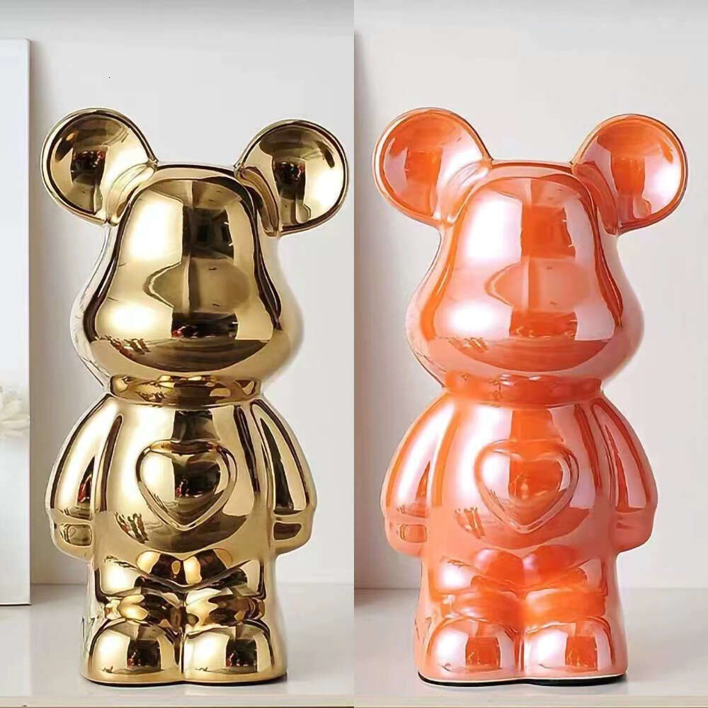 Love Bear Decoration Ceramic Crafts Wine Cabinet European Style The Little Statue Kawaii Cartoon Figure Office Book Shel S260204 4b6