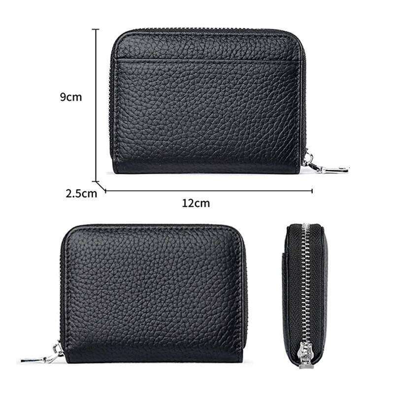 Japanese Korean Trend Mini Wallet Women Real Leather Coin Purse Card Holder Pouch Fashion Small Change Bag for Daily Commute Y260206