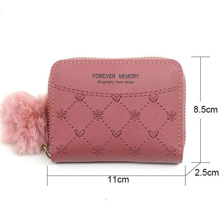 Women's Short Wallet with Pendant Three Fold Clutch Large Capacity Bag Credit Card Holder Student Purse Coin Pouch Y260206
