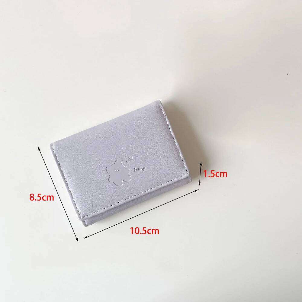 New Cute Bear Coin Purse Folding Tri-fold Credit Card Holder Multi-Slot Portable Mini Wallets Girl Y260206