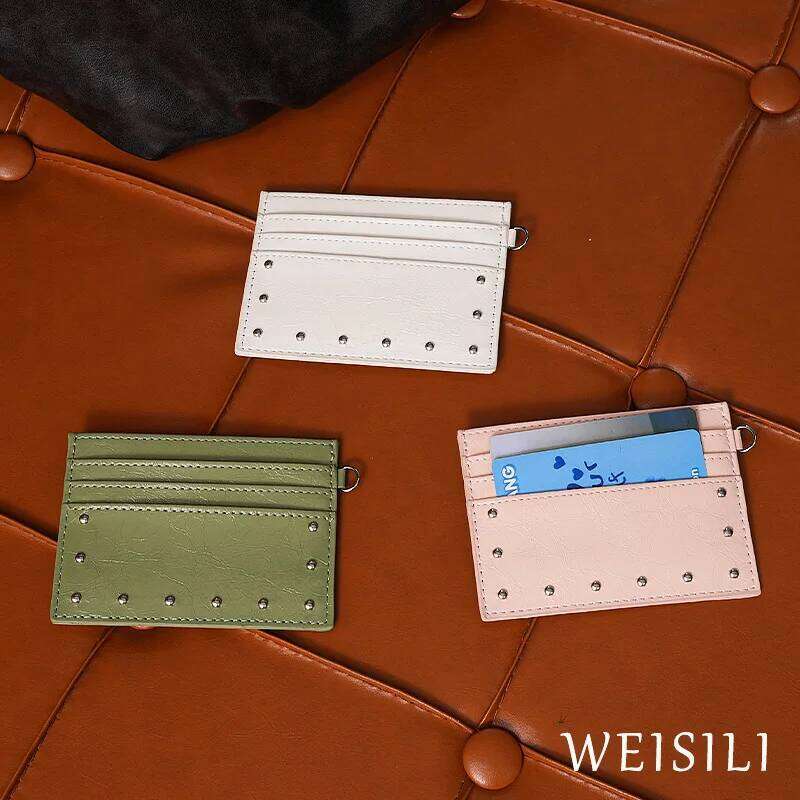 Ultra Thin Women's Mini Credit Holder Case Small Pu Leather Slim Money Wallet with Multi Card Slots Compact Coin Purse Y260206