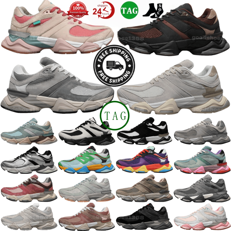 Free shipping designer shoes 9060 Y2K fashion sports shoes men and women retro running shoes platform dad shoes outdoor casual shoes White Black Gray