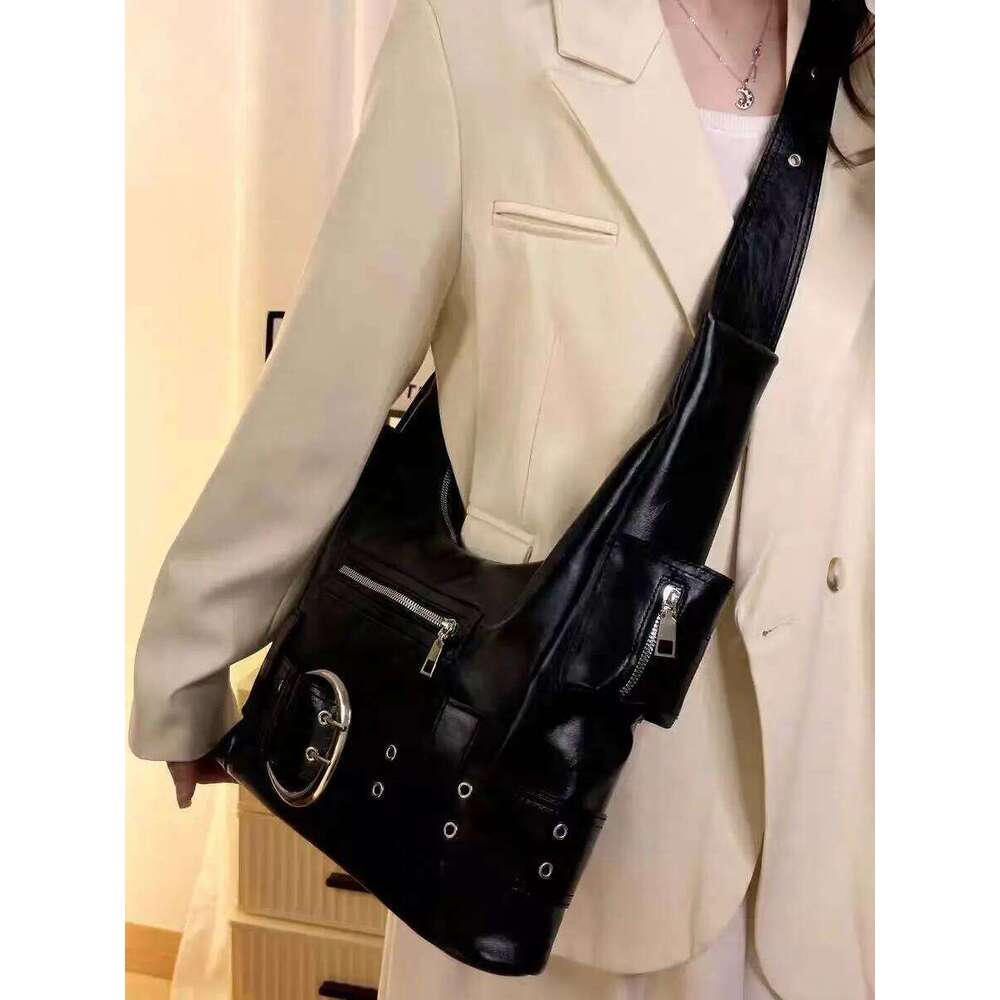 JIAERDI High Street Black Shoulder Purse Women Sweet Cool Hot Girls Leather Y2k Handbag Female Retro Casual Crossbody Bags Y260205