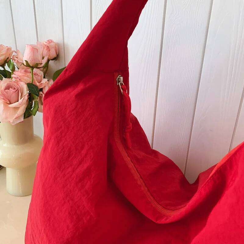 Trendy Women's Soft Cloth Shoulder Bag Solid Color Student 2025 Spring Y2k Casual Style Big Handbags Crossbody Bags for Women Y260204