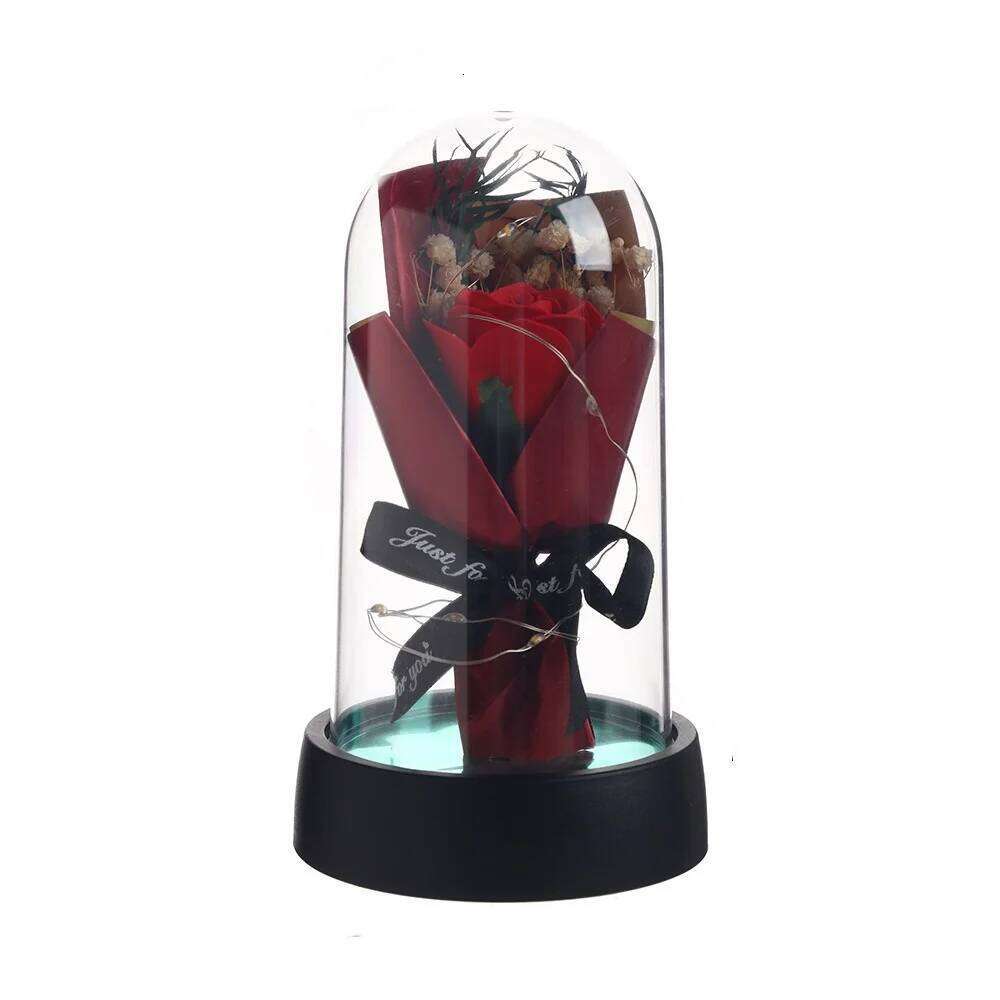 Preserved Gift Long-Lasting Eternal Rose Decor Sunflower Led Light Warm Artificial Flower Ornament For Office Desktop S260204