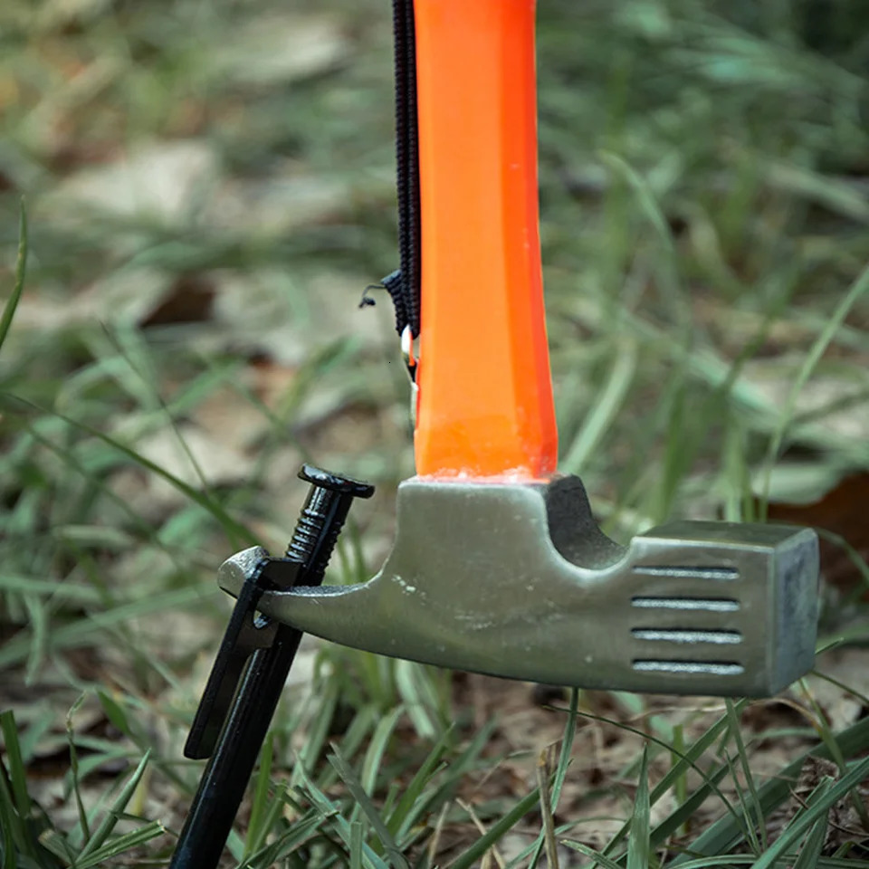 Portable Carbon Steel Camping Tent Hammer Multifunction Tool - Peg Stake Puller Mallet Awning Canopy Remover Extrator 260122