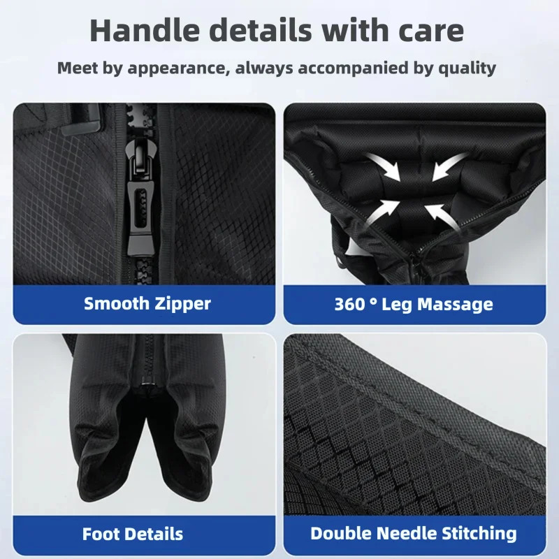 Jinkairui Upgraded 8-Chamber Airbag Leg Massager Extended Air Pressure pants Airbag Kneading Massager Thigh and Foot Massager 260130