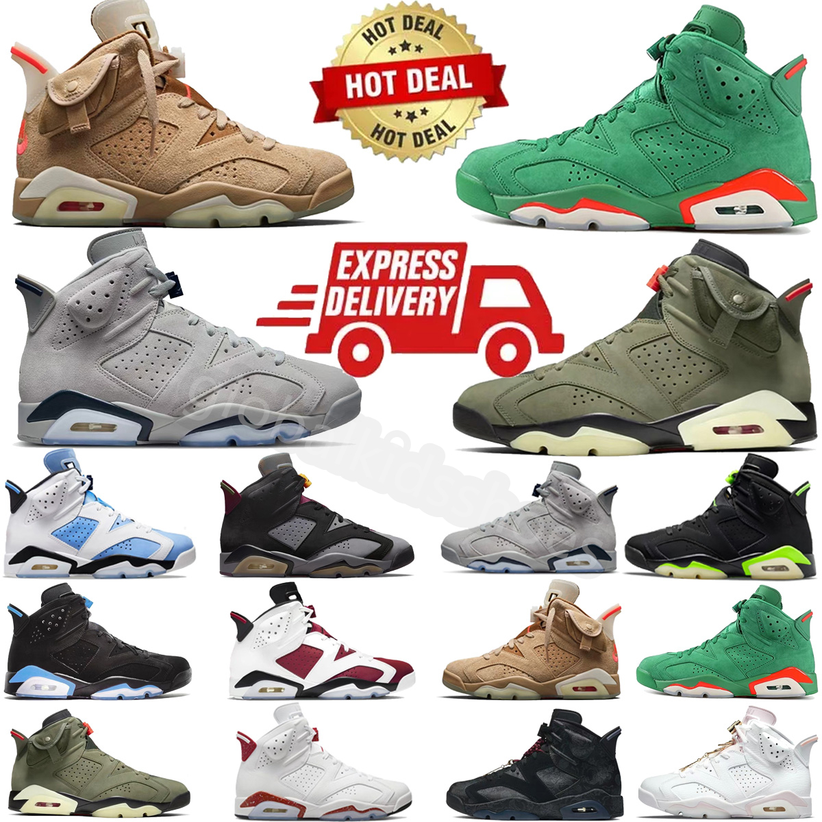 Desinger Basketball Shoes 6s J6 Men Sneakers Metallic Sliver Infrared Oreo Electric Green Geogetownh Maroonls Outdoor Sports Trainers