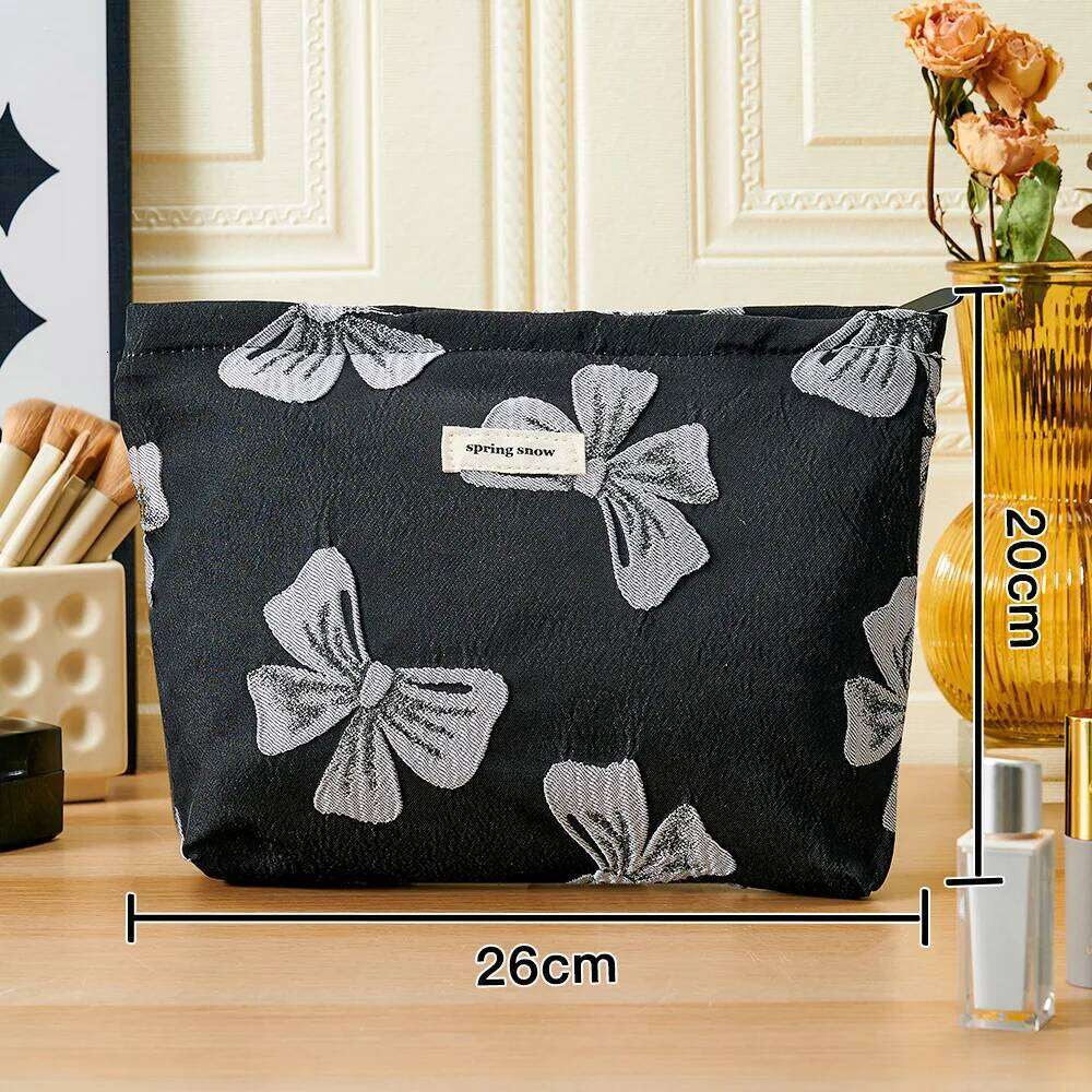 Simple Women Fashion Portable Makeup Storage Pouch Handbag Travel Organizer Cosmetic Ladies Elegant Zipper Bag For Gift Y260206