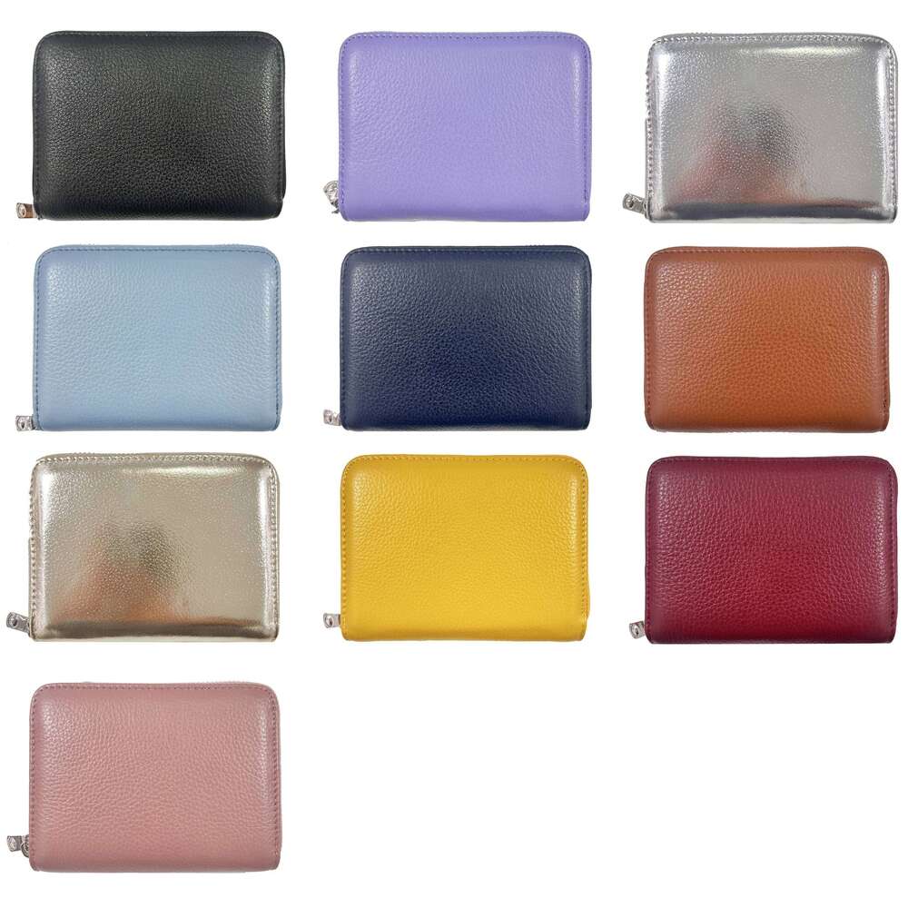 Short Wallet Genuine Holder Large Capacity Zipper Cow Leather Coin Purse Multi Card Organizer Women Handbag Y260206