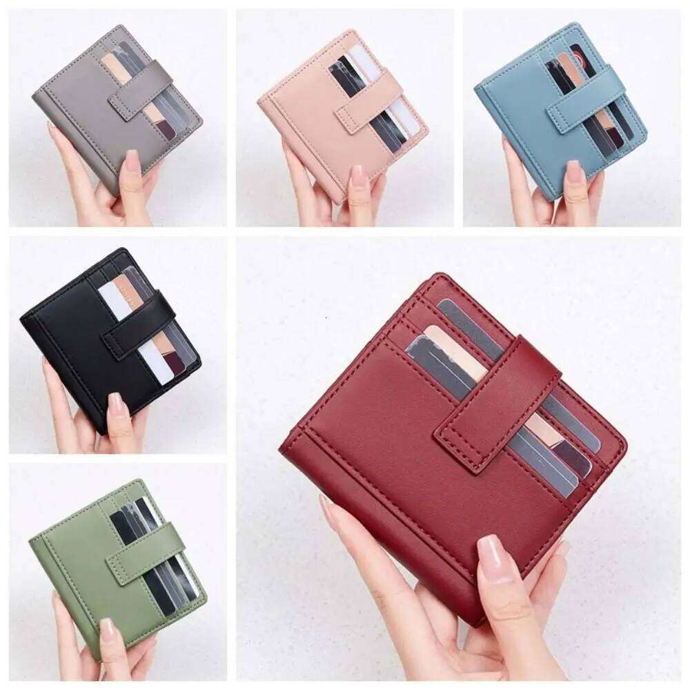 Coin Pouch Portable RFID Protection Wallet Antimagnetic Multiple Short Folding Purse PVC Classic PU Card Bag Work Y260206
