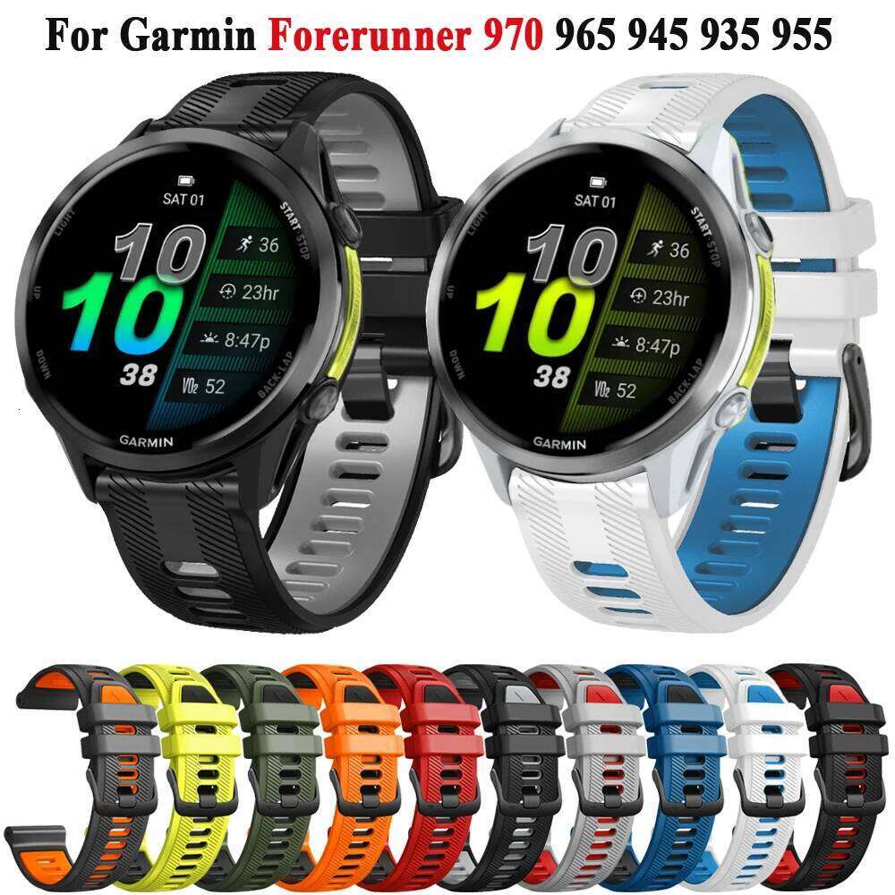 970 Watch Band 22mm Sport Silicone Strap For Garmin Forerunner 965 955 945 935 Replacement Wristbands Bracelet Correa Z260207
