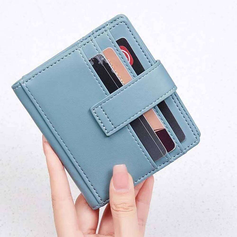 Portable RFID Protection Wallet PVC Antimagnetic Short Folding Purse Multiple Classic PU Card Bag Shopping Y260206