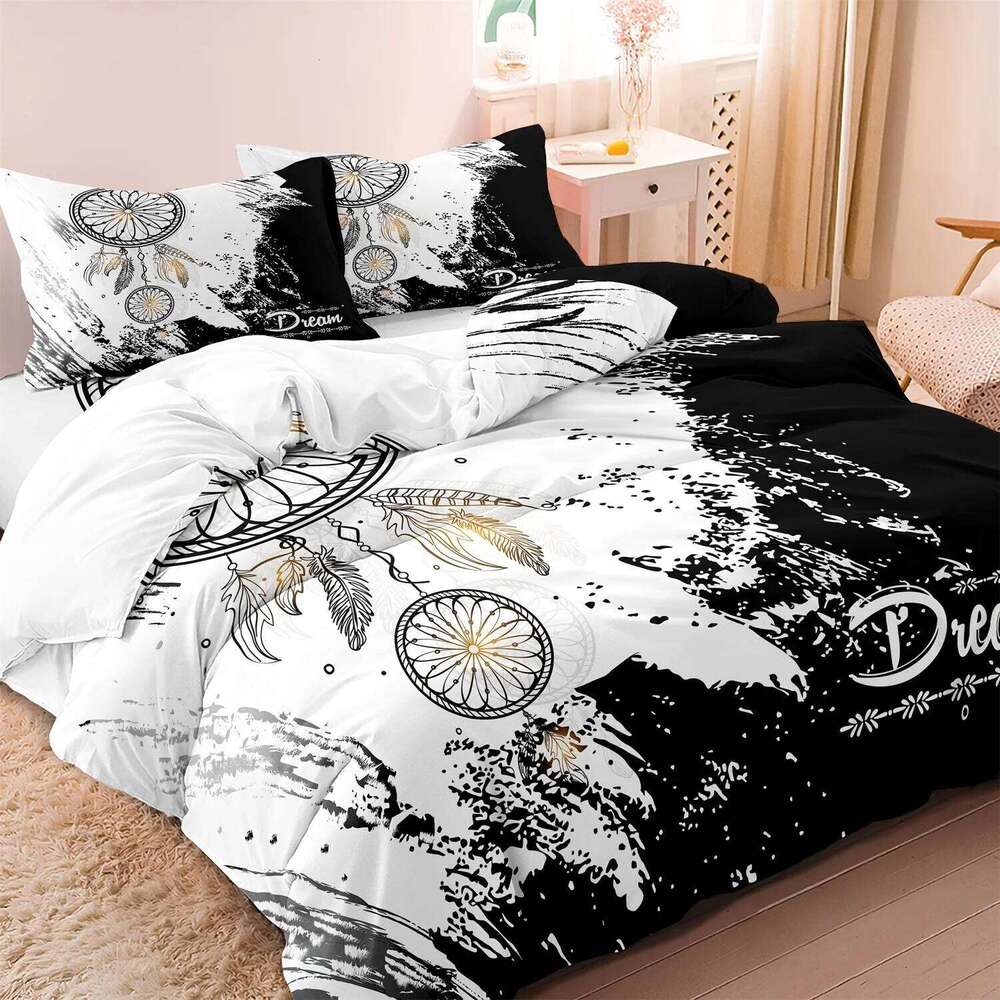 3pcs Dream Catcher Pattern Soft Comfortable Bedding Set For Home Bedroom 1 Duvet Cover & 2 Pillowcases XJ260206