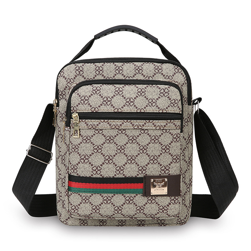 Men'S Bag New Large Capacity Shoulder Bag Leisure Business Slant Cross Bag Multi-Layer Fashion Single Backpack