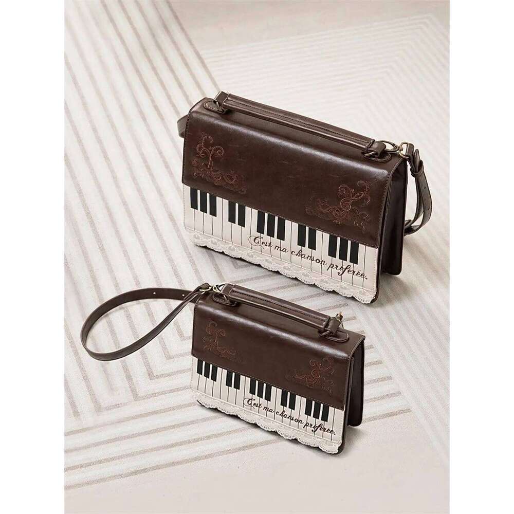 JIAERDI Y2K Harajuku Personalized Piano Backpack Female Vintage Brown Crossbody Bags Women Fairycore Aesthetic Handbag New 2025 Z260207 - view 6