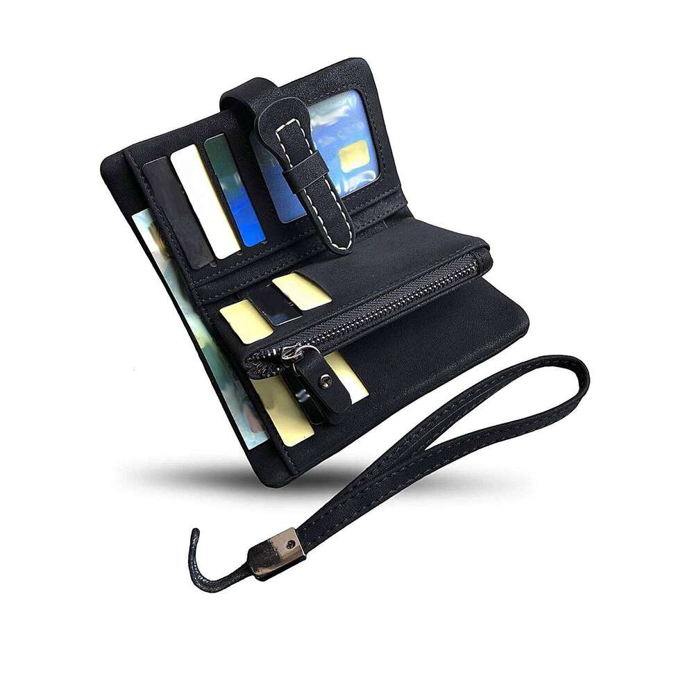 MIYIN Women's Small Bifold Leather wallet Rfid blocking Ladies Wristlet with Card holder id window Coin Purse Y260206