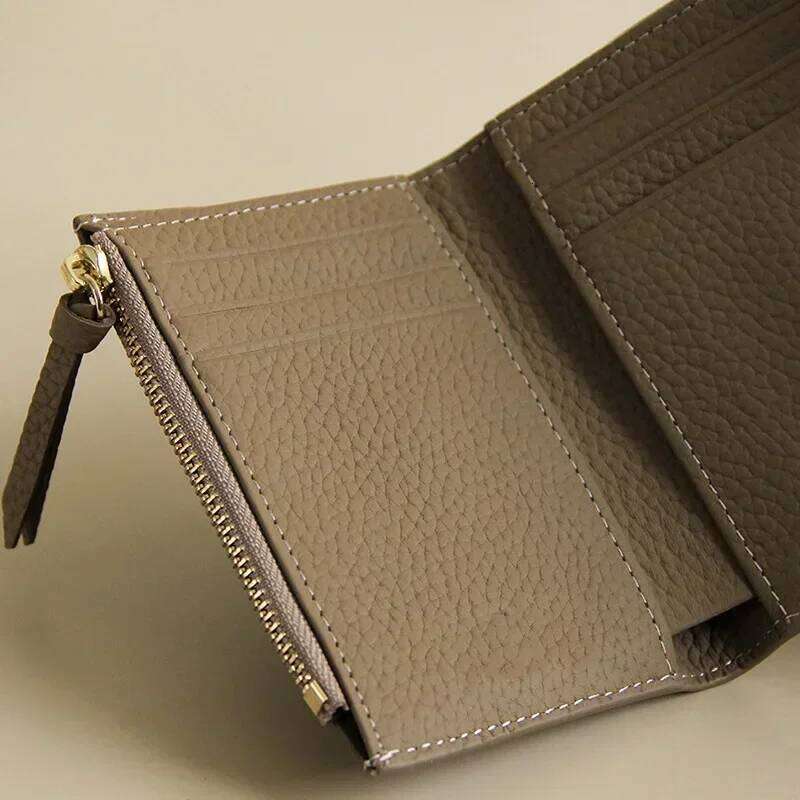 2025 New Women PU Leather Small For Wallet Luxury Envelope Card Holder Brand Designer Multipurpose Zip Coin Cowhide Short Purse Y260206