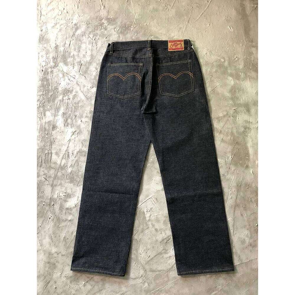 15oz Original Heavyweight Red Selvedge Washed Denim Jeans Autumn Winter American Vintage Embroidery Men's Loose Straight Pants X260207