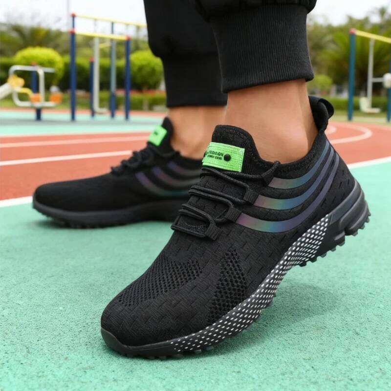 Men's Knitted Running Lightweight Breathable Sneakers Non-Slip Outdoor Athletic Shoe Casual Walking Shoes for Men Hot Sale