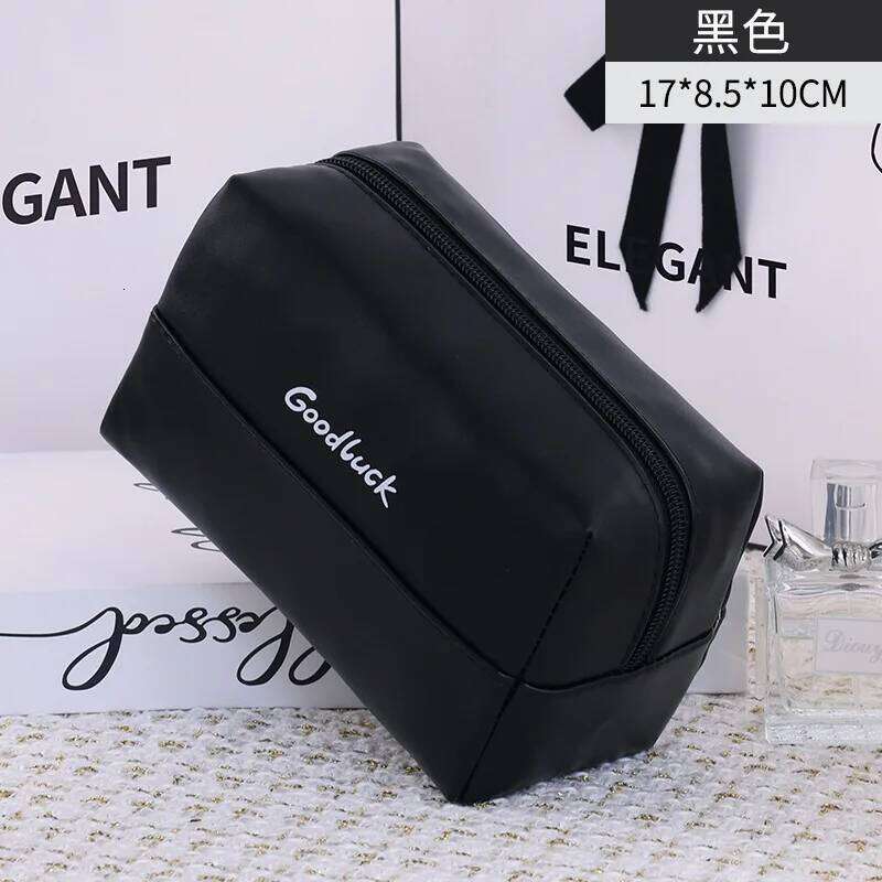 Women's PU Leather Portable Bag Large Opening Travel Cosmetic Organizer for Skincare & Makeup Essentials Y260206