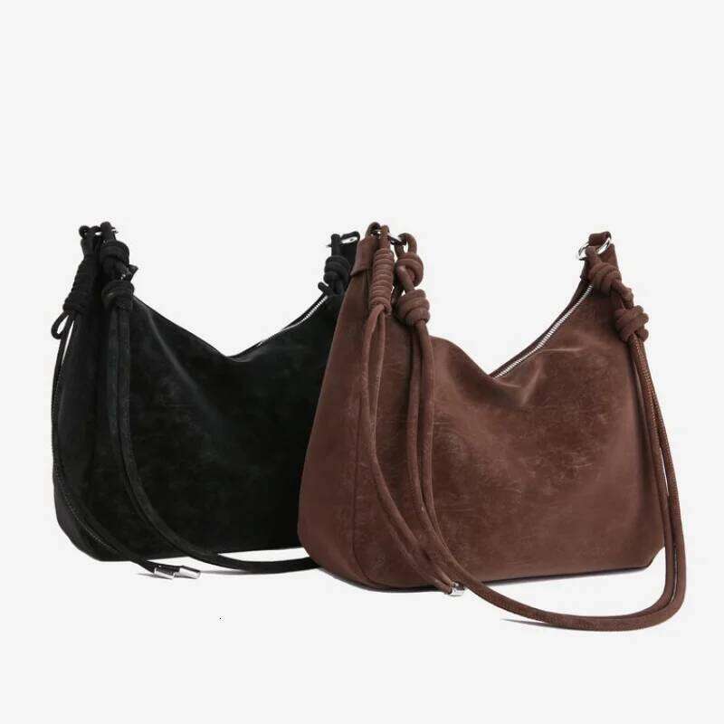 Modish Women's Handbag Made Of Nubuck Leather Boasting Casual Cyprus Trendy Spacious Soft Daily Look Y260204