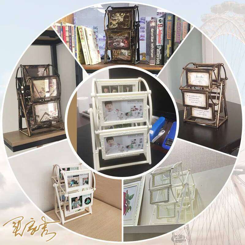 Retro Vintage Frames DIY Ferris Wheel Rotatable Windmill Picture Personalized Family Photo Frame Shows S260205