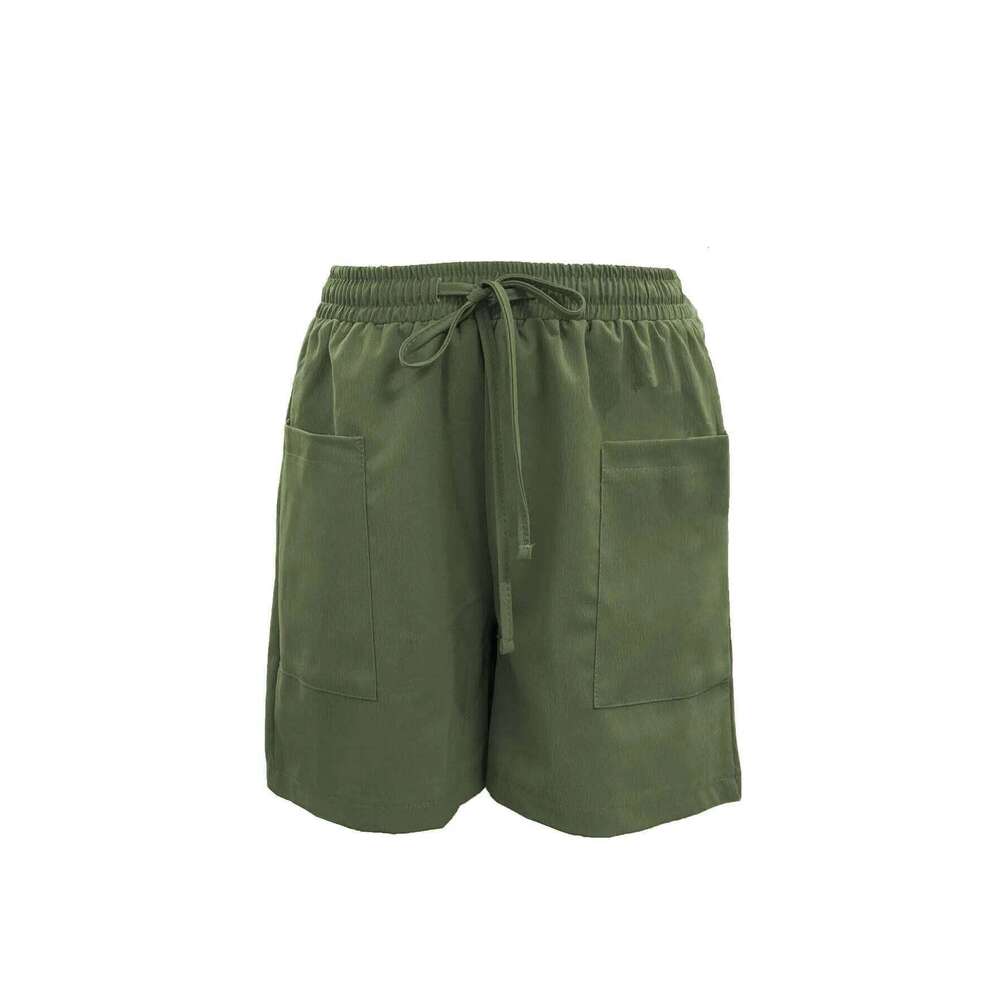 Women's High Waist 4 Inch Summer - Loose Fit Casual with Pockets, Solid Color Bermuda Shorts for Outfits XJ260206