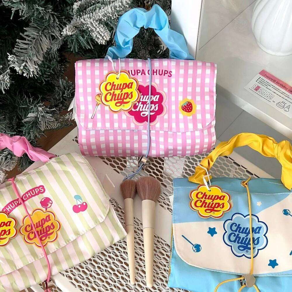 Portable 3 in 1 Ladies' Makeup Bag Folding Detachable Cosmetic Cases Storage Handbag Women Girl Y260206